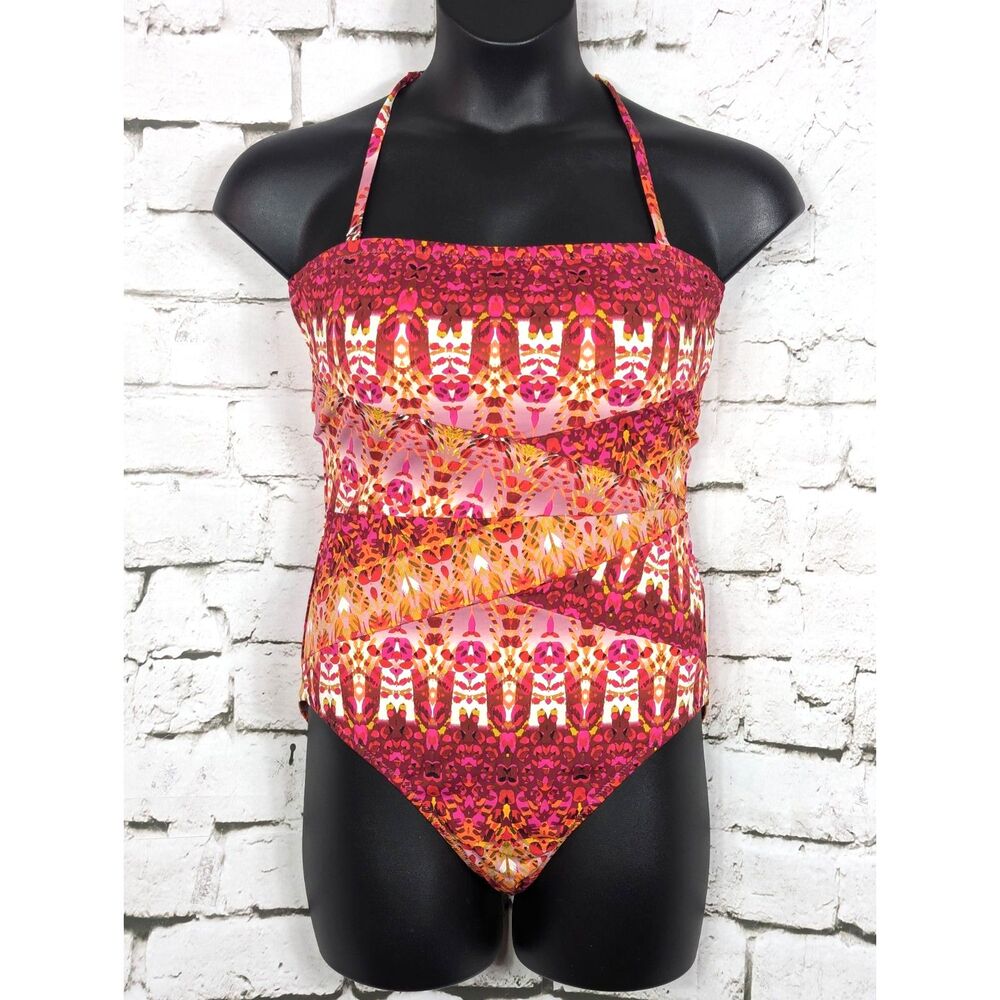 GARNET HILL One-Piece Swimsuit Moroccan Vacation Cruise Beach Resort Size 14